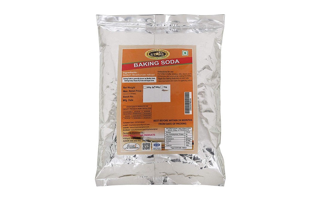 Tripple Star Baking Soda    Pack  500 grams